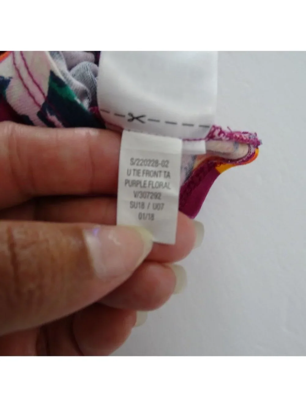 Old Navy Purple Floral Tie Front Tank Top Girls Size 5T Tropical Hawaiian